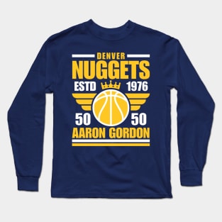 Denver Nuggets Gordon 50 Basketball Retro Long Sleeve T-Shirt